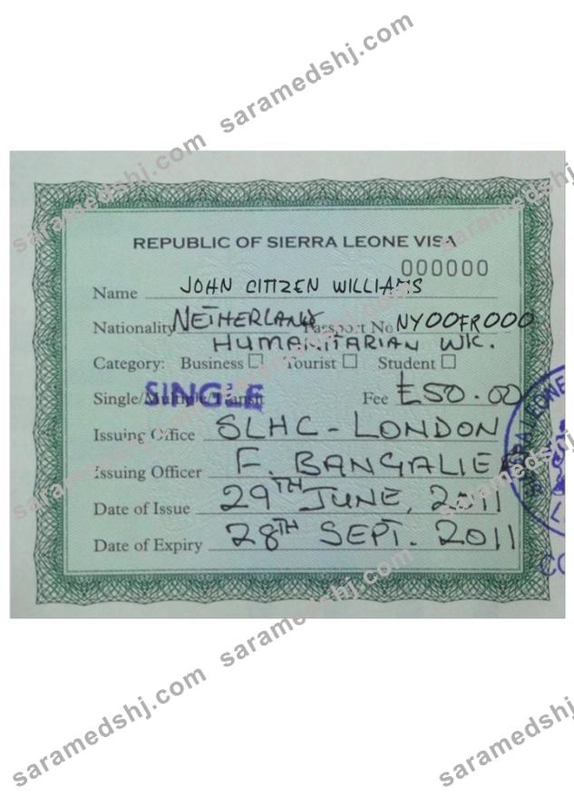 SIERRA LEONE visa